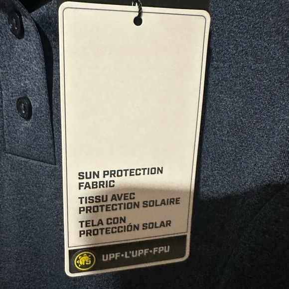 Women’s Vneck golf sleeveless shirt. Blue size sm, med. Half button up - Picture 2 of 6